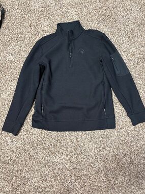 Alaskan Hardgear Duluth Trading Co Black Half-Zip Men's Sweater, Size Medium